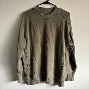 Women's Olive Crew Neck Sweater